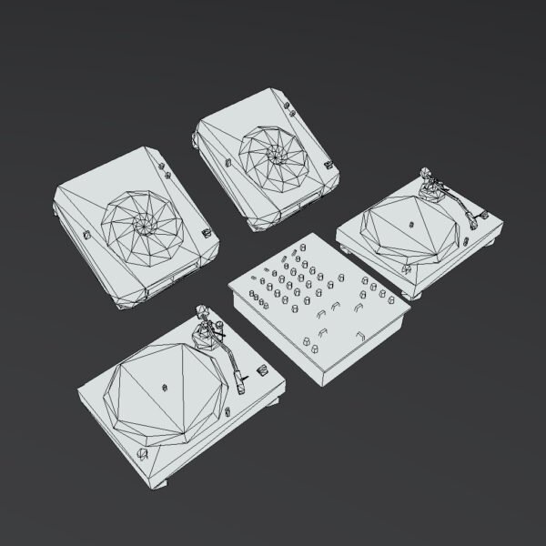 DJ Booth Equipment Wireframe