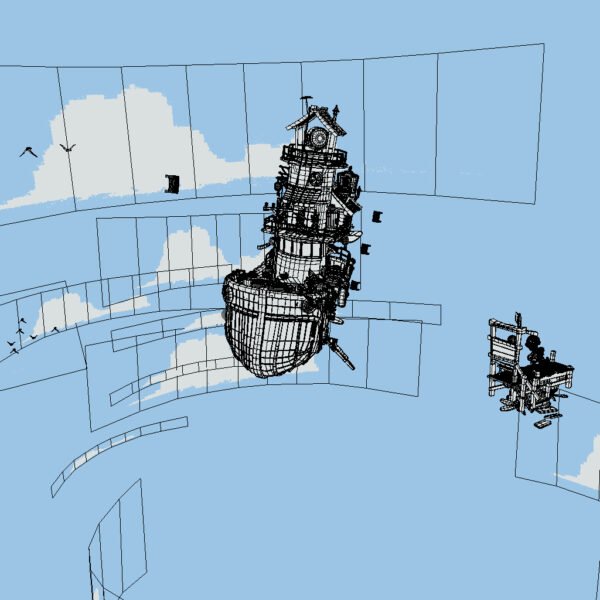 Flying boat Wireframe