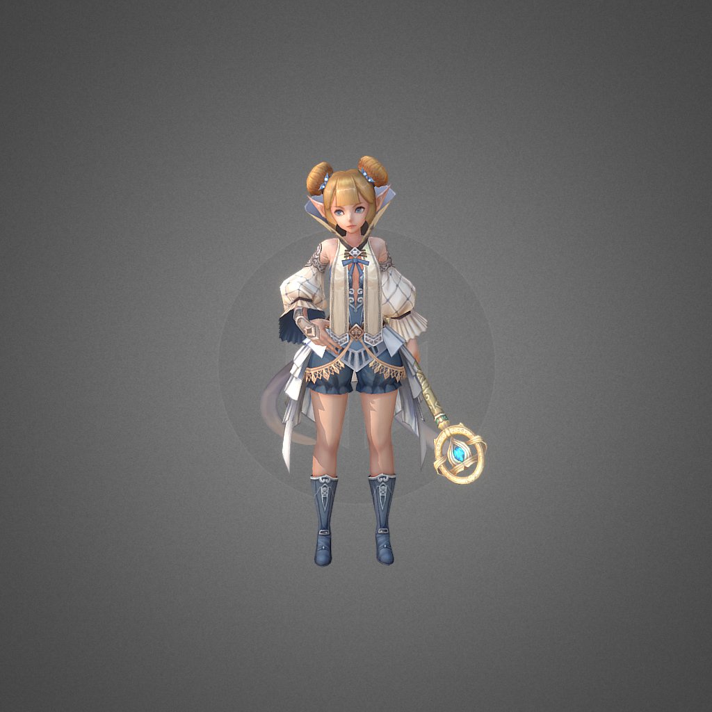 Handpainted Character Healer Free 3D Models