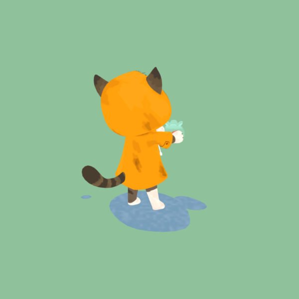 Raincoat animals cat