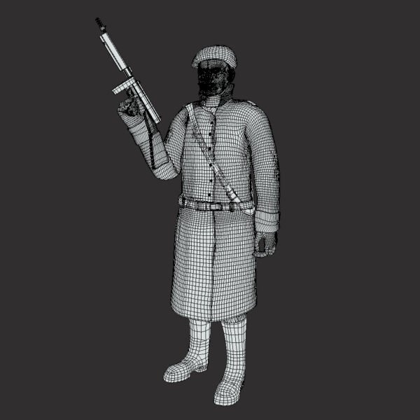 1970 Gangster Soldier 3D Model