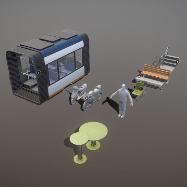 City People WIP-3 Street Furniture 3D Model