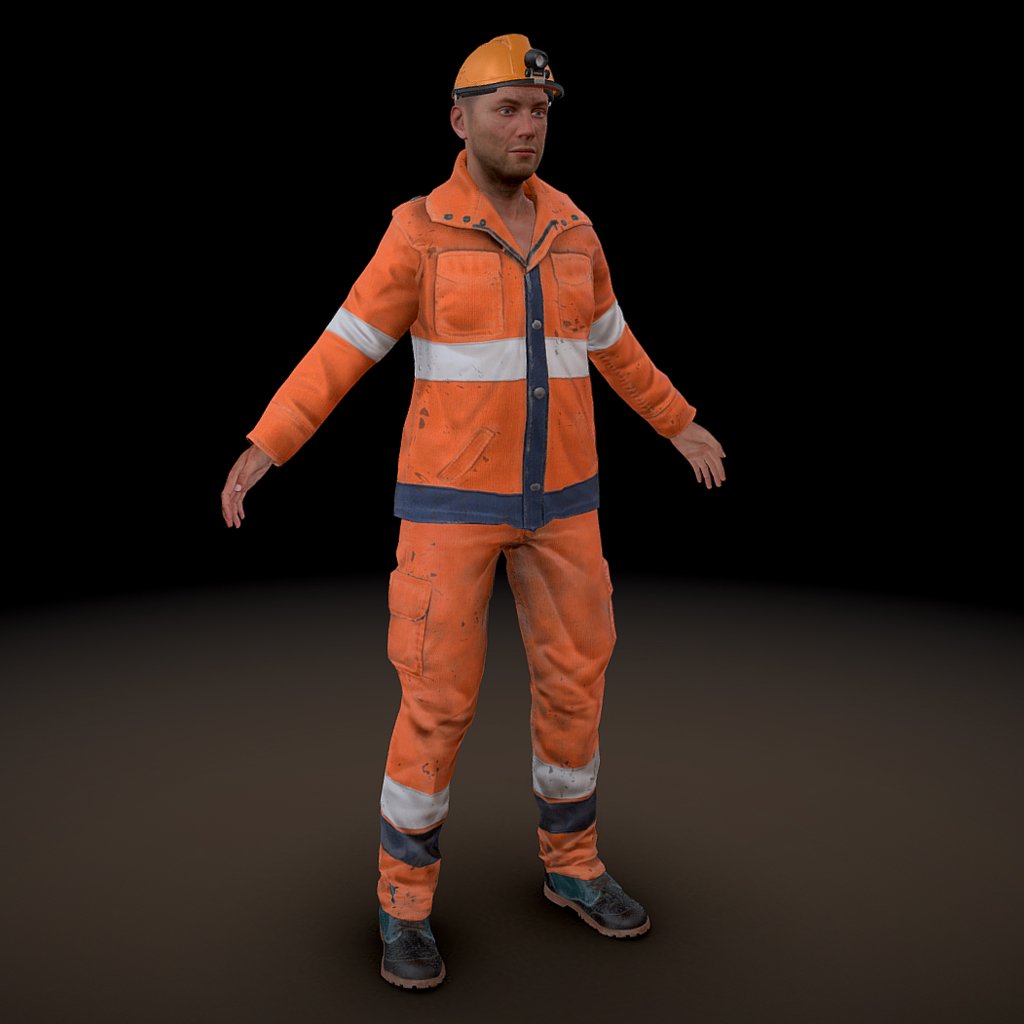 Construction Worker 3D Model