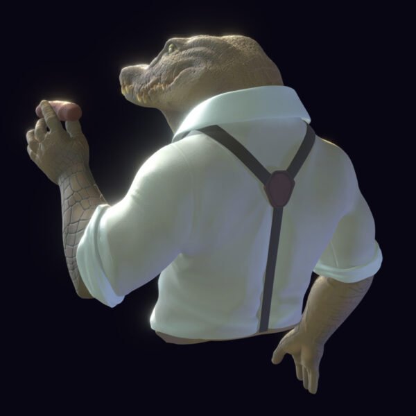 Crocodile Gangster 3D Model