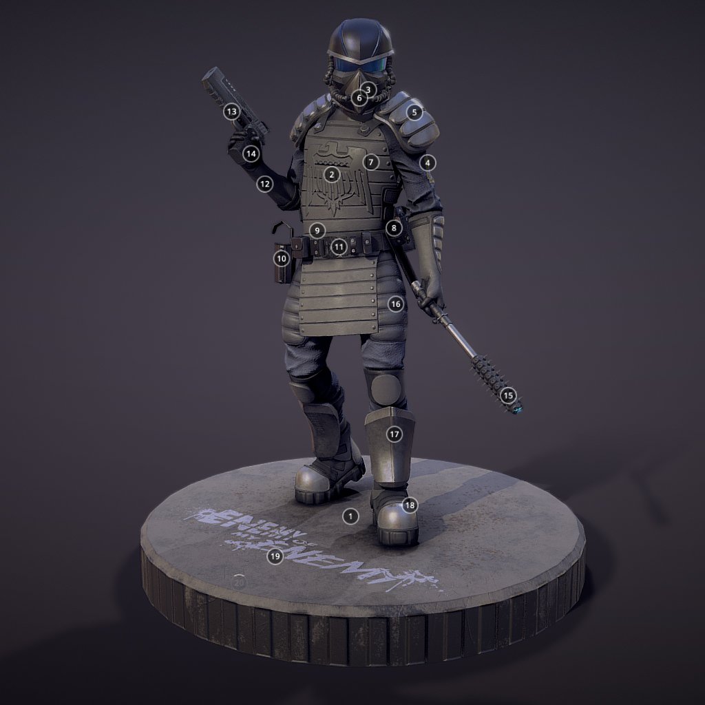 Federation Soldier 3D Model