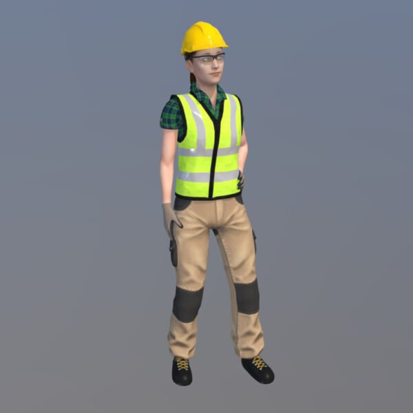 Female Worker 3D Model