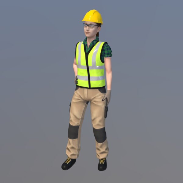 Female Worker 3D Model