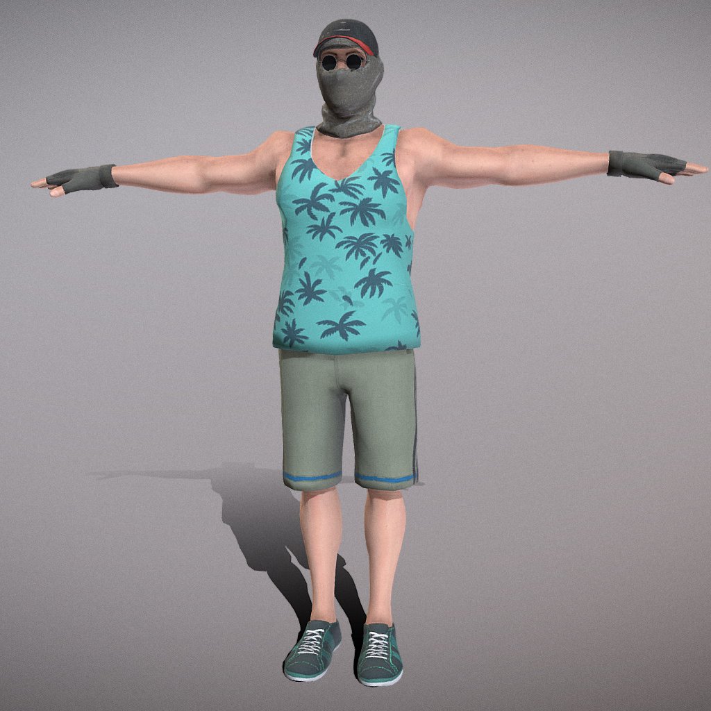 Gangster T pose 3D Model