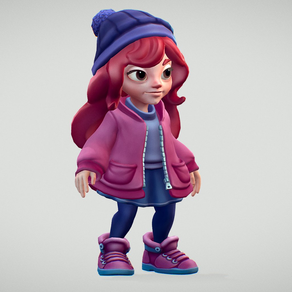 Girl Character 3D Model