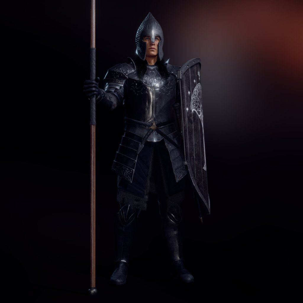 Gondor Soldier 3D Model