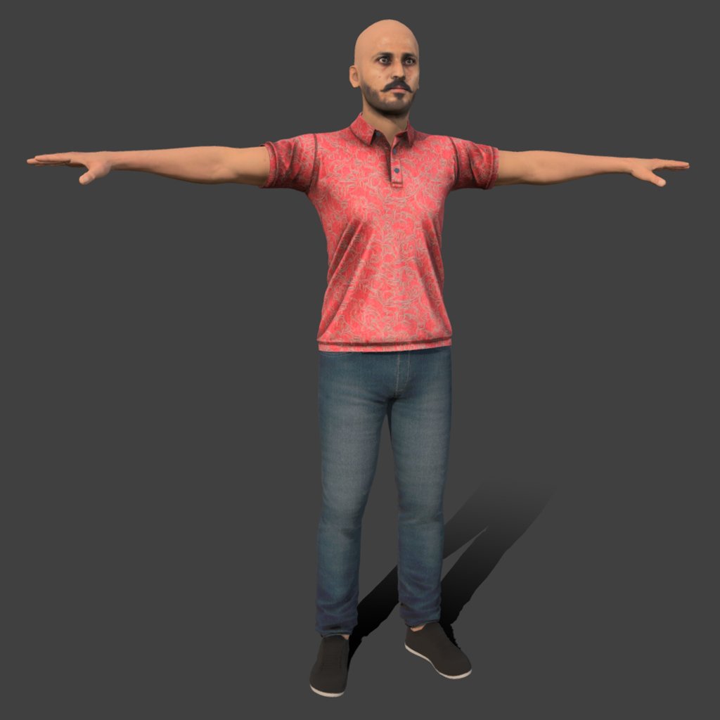 Indian Gangster 3D Model