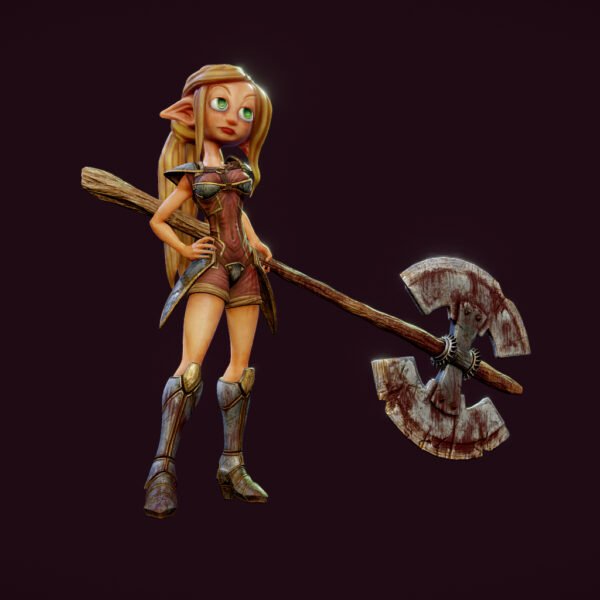 Lady Knight 3D Model