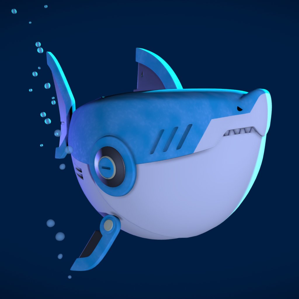 Robot Shark Free 3D Models