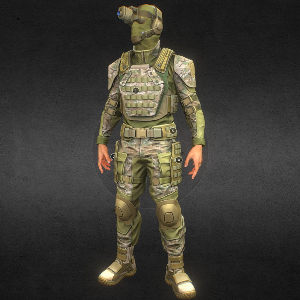 Soldier Basic 3D Model