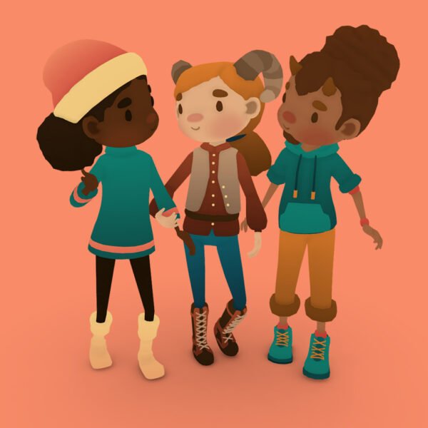 Stylized Character Trio 3D Model