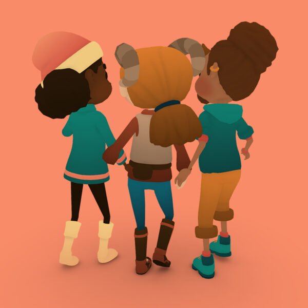 Stylized Character Trio 3D Model