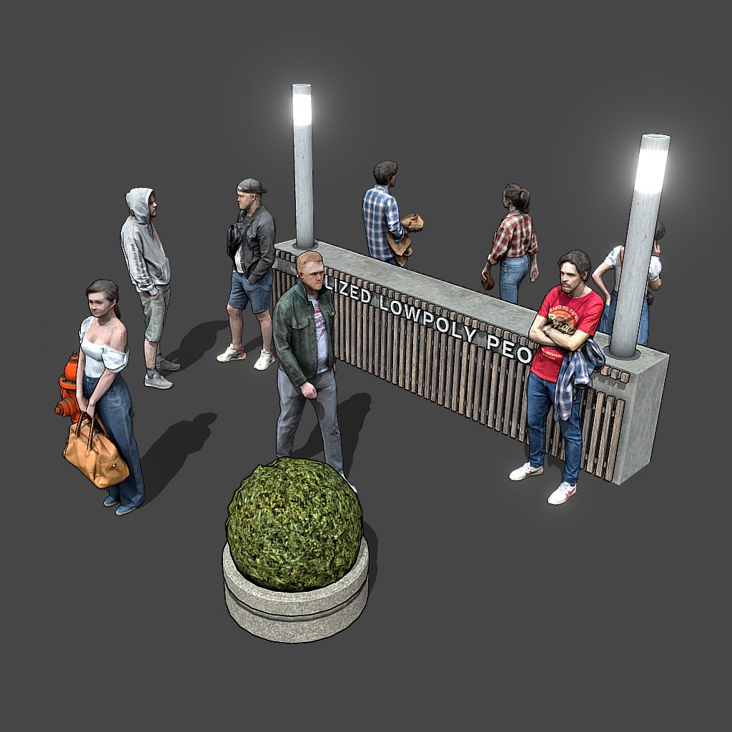 Stylized People Casual Pack 3D Model