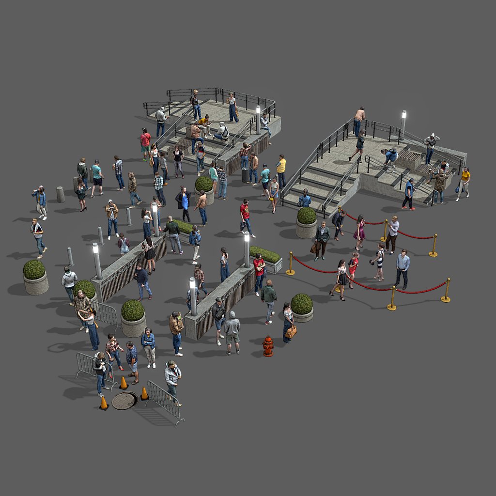 Stylized People Lowpoly Pack 3D Model_1