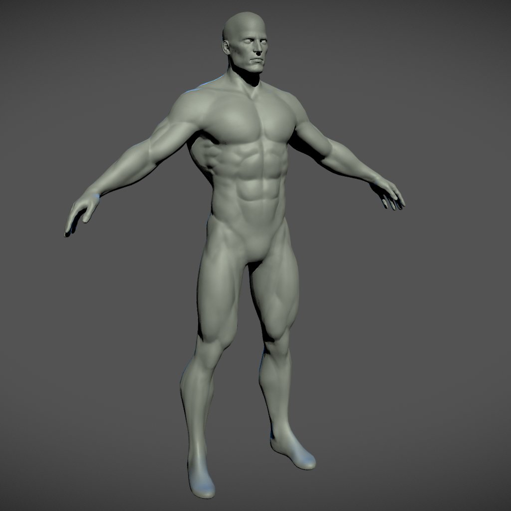 Superhero Basemesh 3D Model