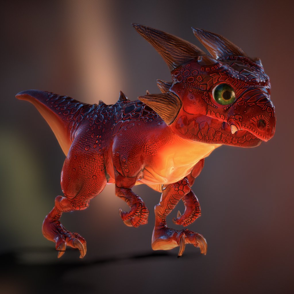 Fantasy Drake Pet 3D Model