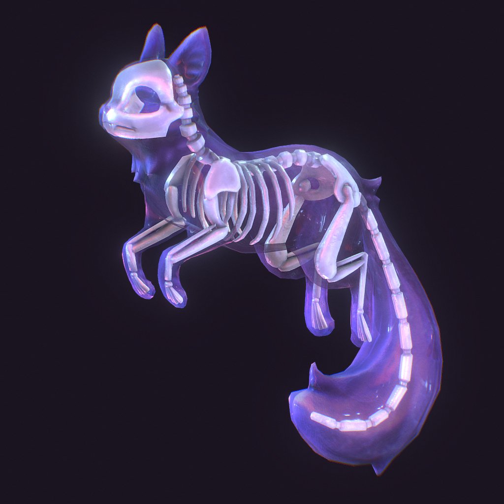 Ghost Kitty 3D Model