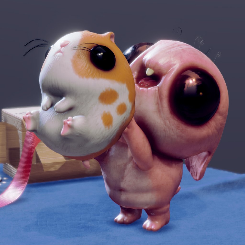 Happy Hamster 3D Model