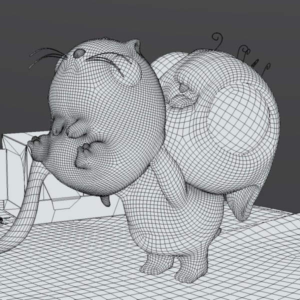 Happy Hamster 3D Model