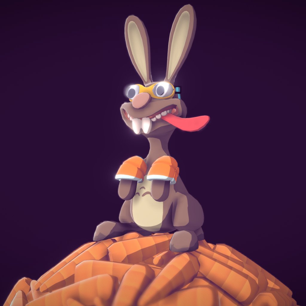 Super Rabbit 3D Model